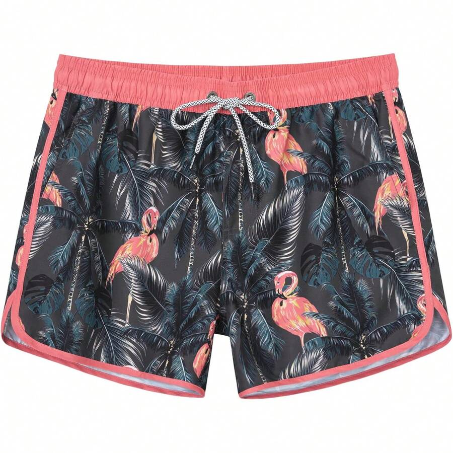 Mens Retro Floral Swim Trunks  - Swim Trunk Quick Dry reseña y precio