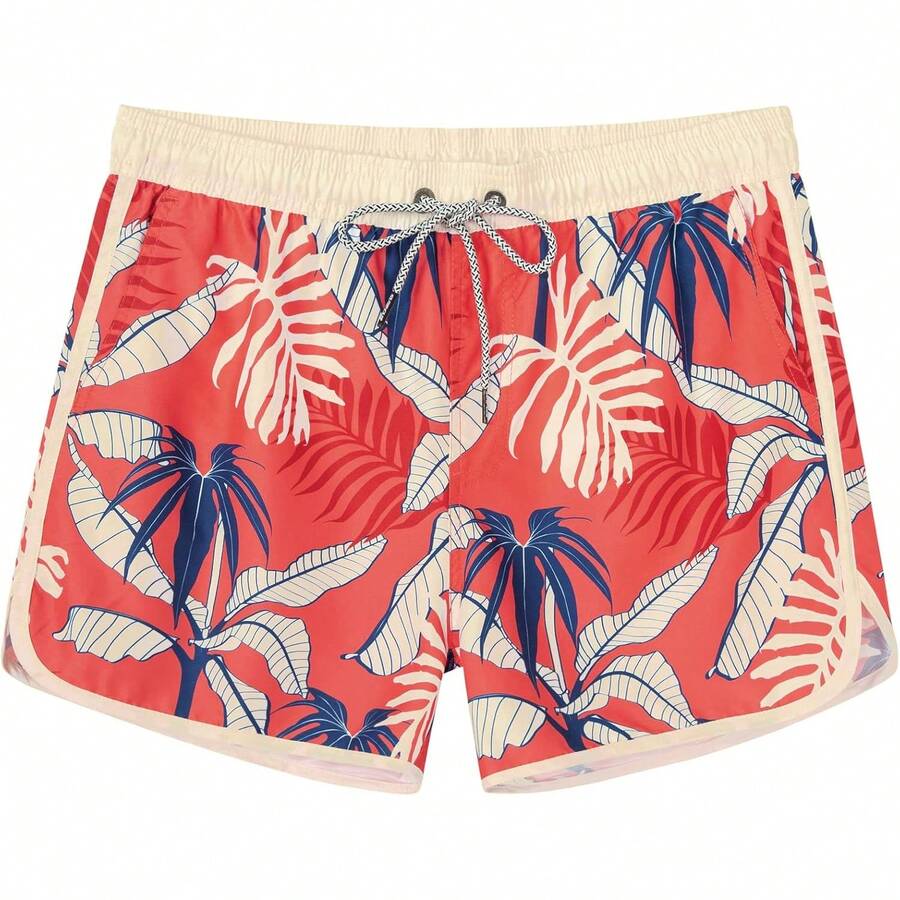 Mens Retro Floral Swim Trunks  - Swim Trunk Quick Dry reseña y precio