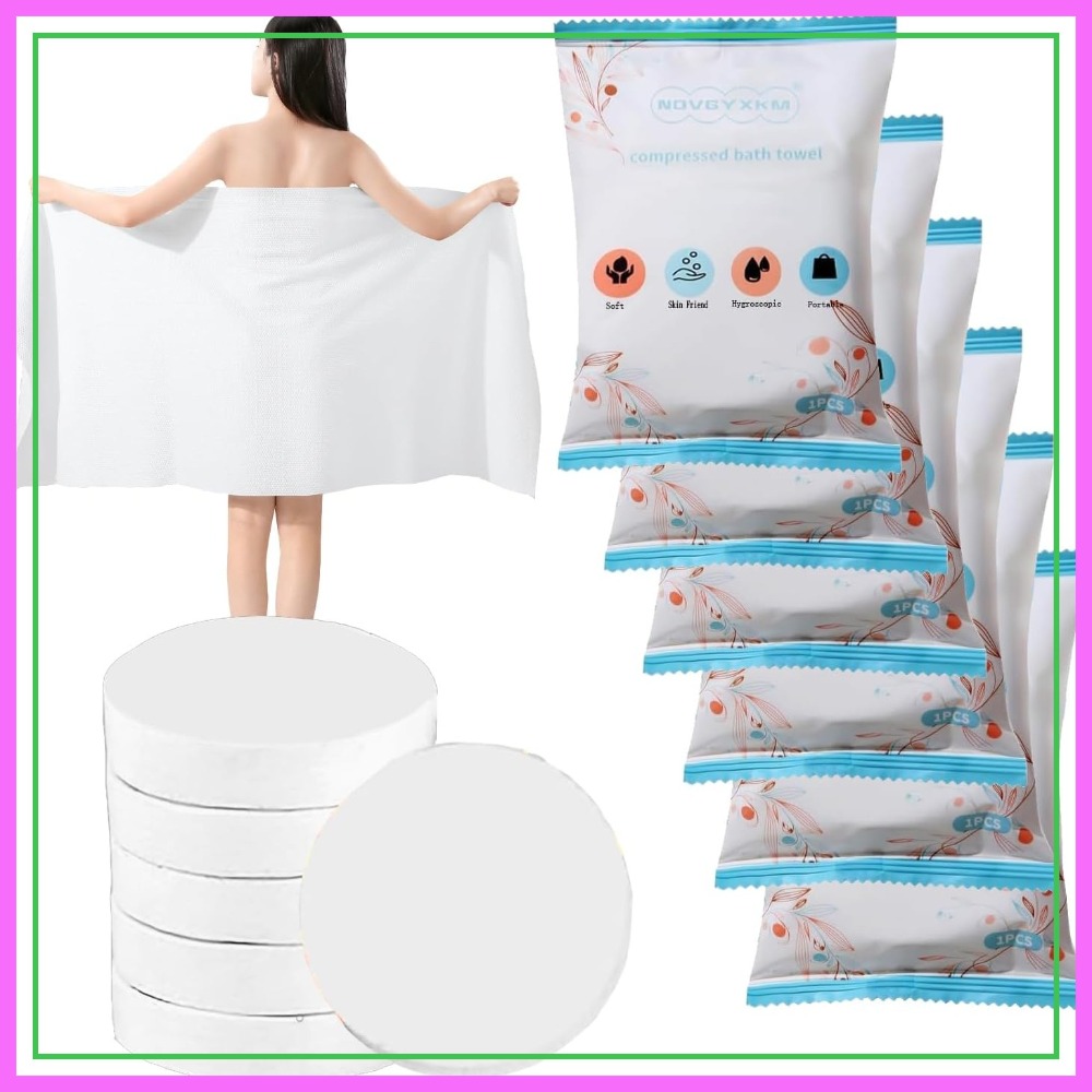6 Packs Large Compressed Towel - Beach Towel Large reseña y precio