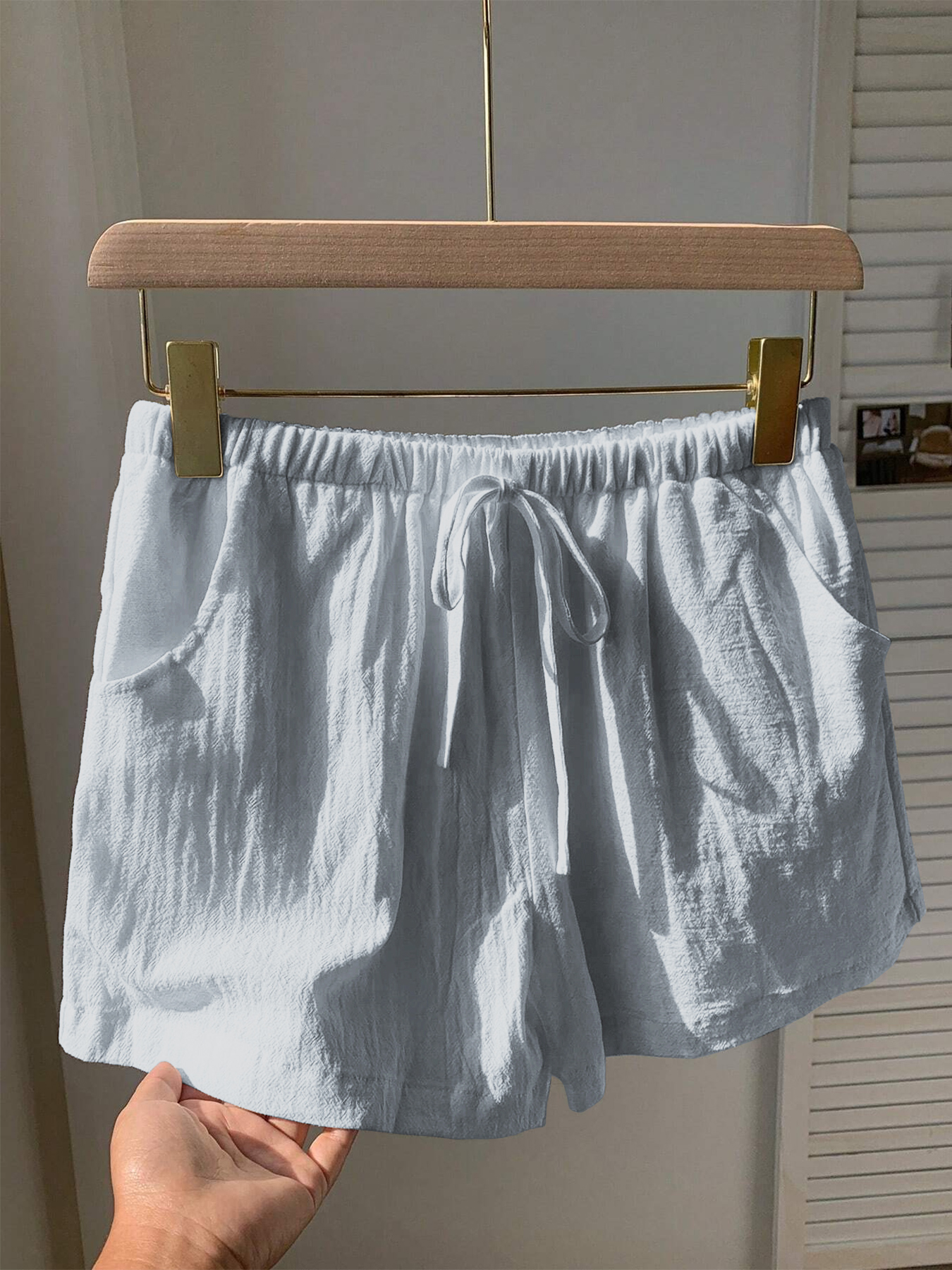 Ladies New Spring Summer Linen - Short Linen Drawstring reseña y precio