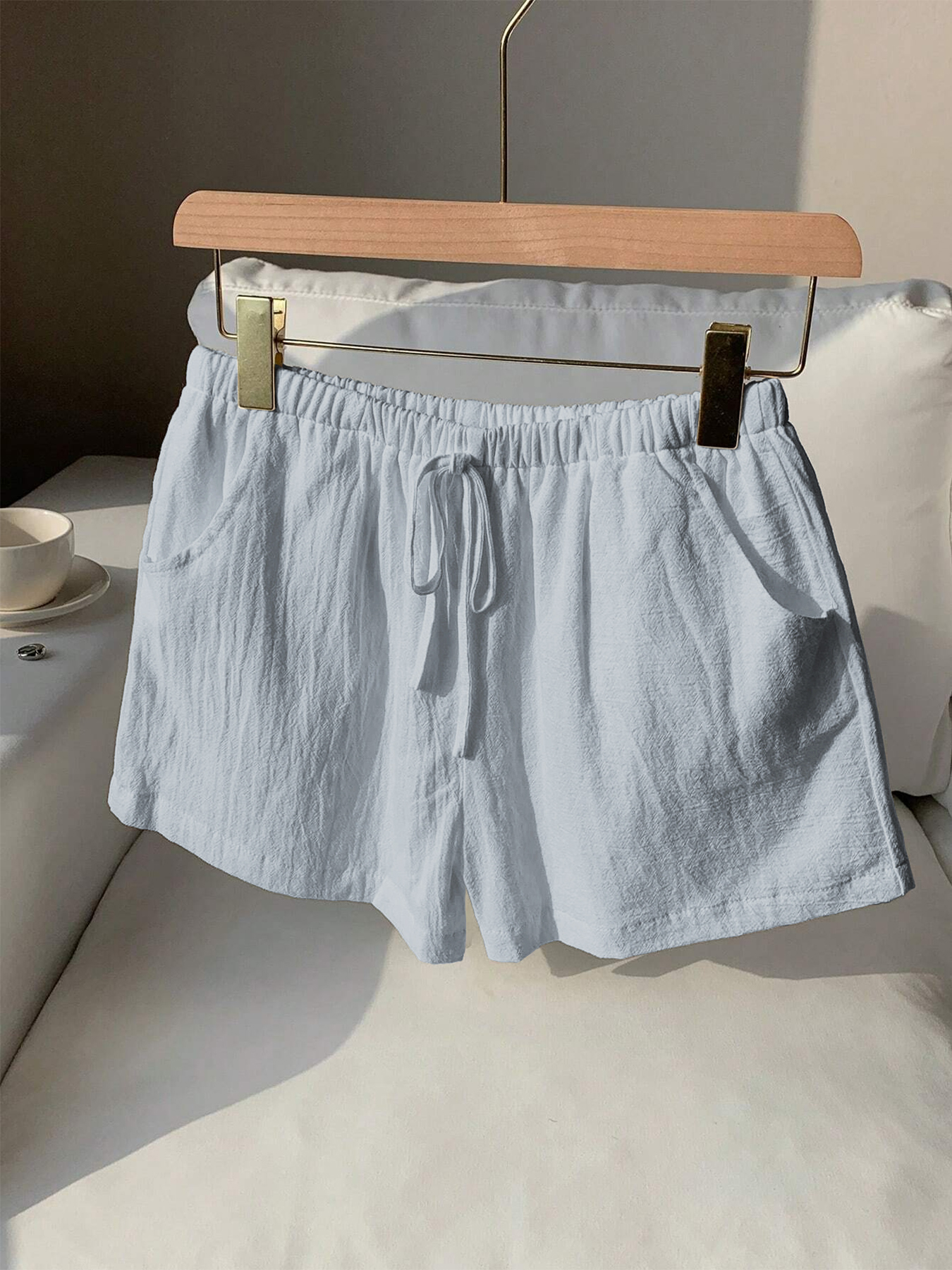 Ladies New Spring Summer Linen - Short Linen Drawstring reseña y precio