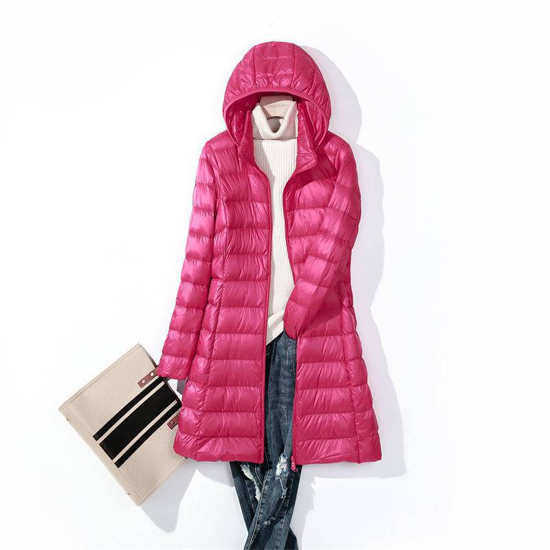 Women Long Puffer Jackets 2024 - Packable Hat Nylon reseña y precio
