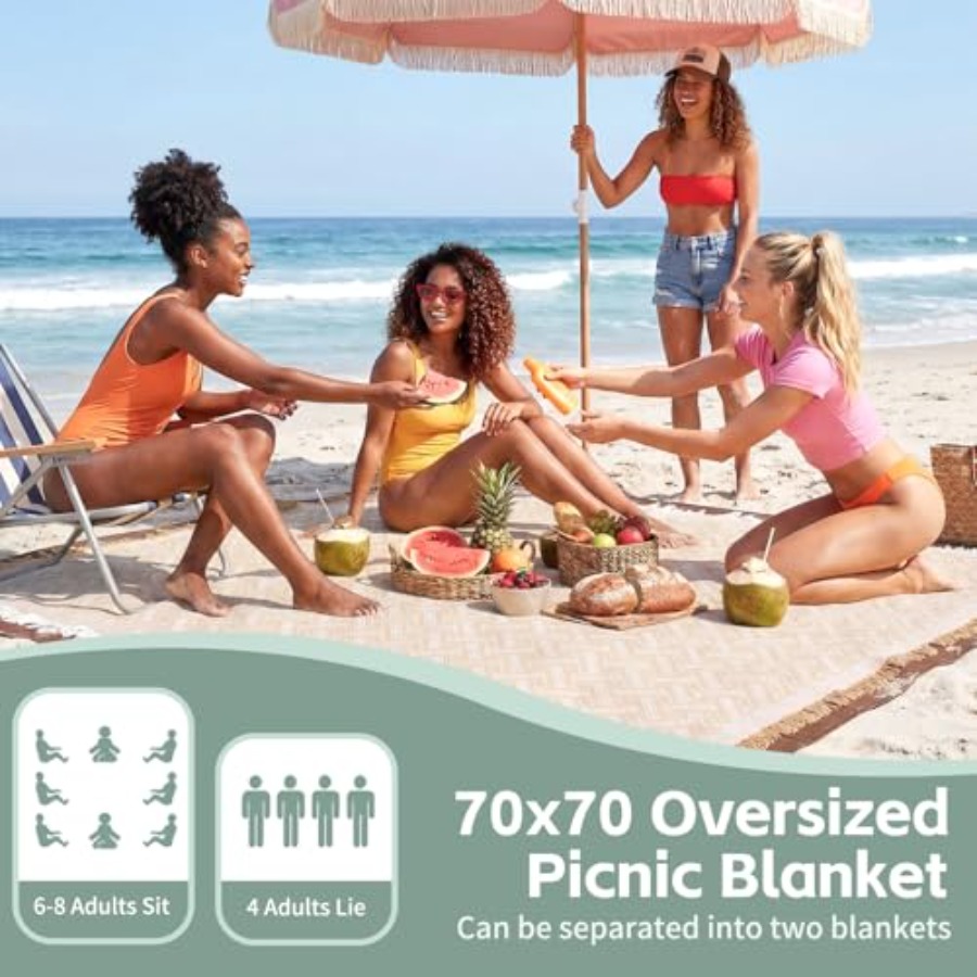 2 in 1 Extra Large Boho Beach  - Beach Towel Large reseña y precio
