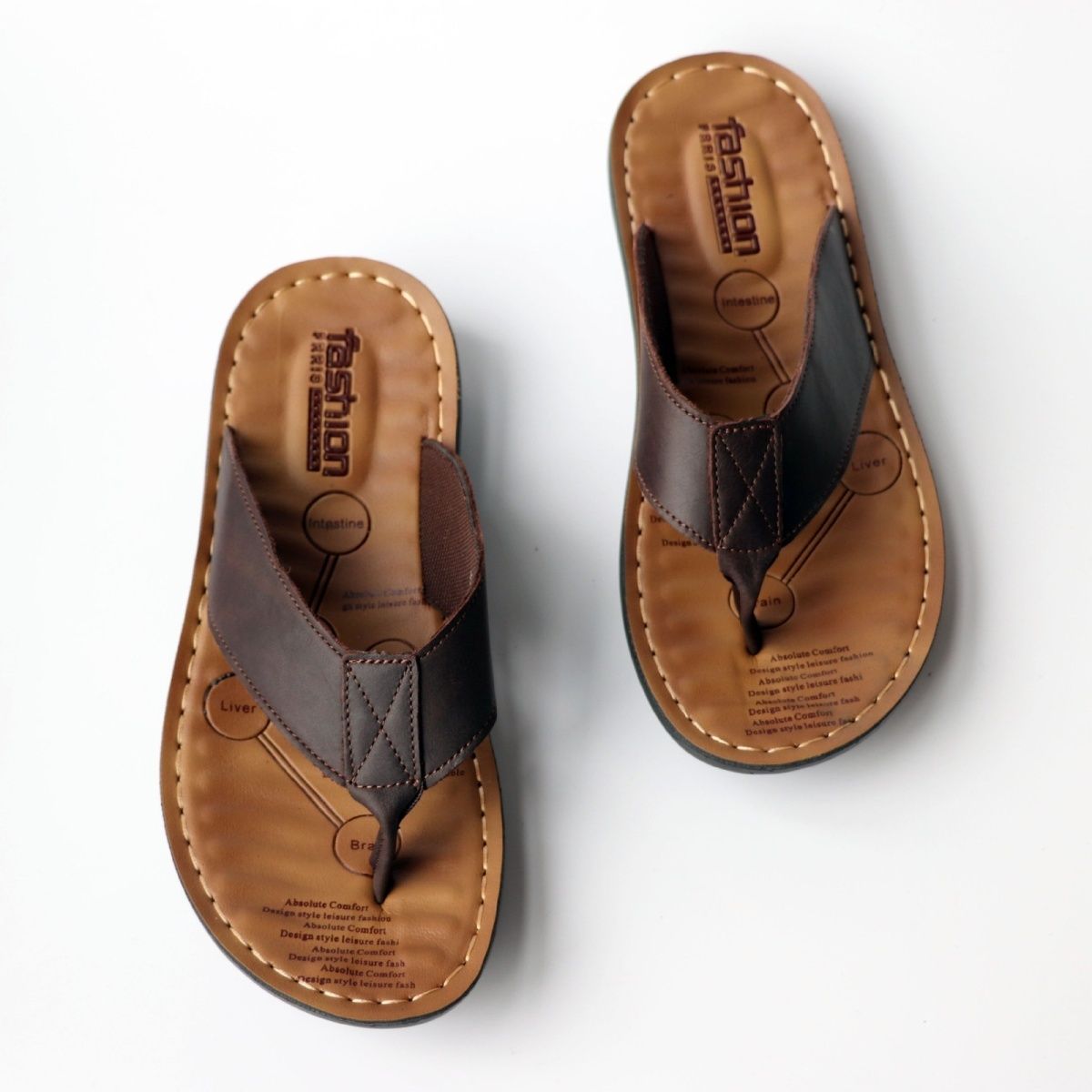 Summer Shoes Men Slippers Genu - Flip Flop Leather Men reseña y precio