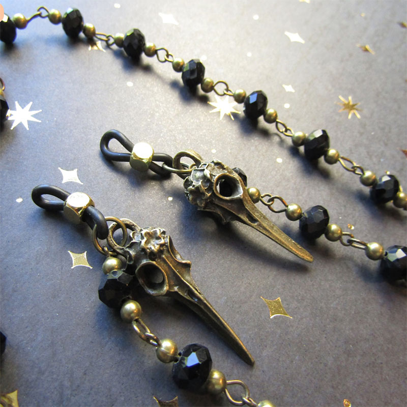 Gothic Ornate Raven Statement  - Sunglass Retainer Cord reseña y precio