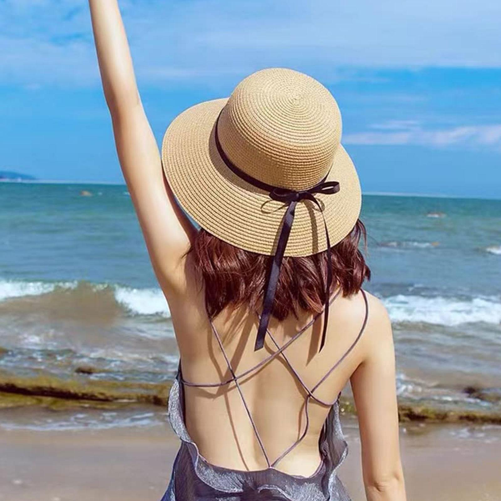 Summer Straw Hat Big Wide Brim - Bucket Hat Straw reseña y precio