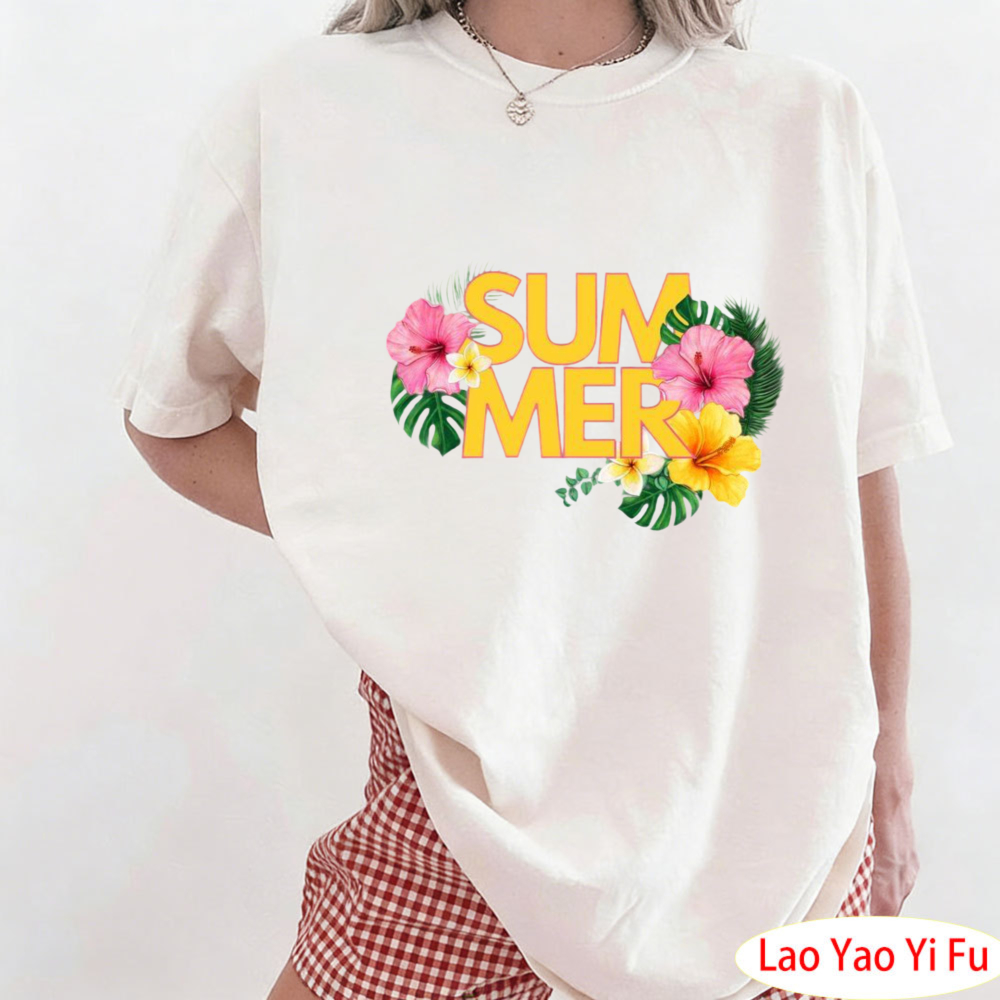 Summer Tropical Floral T-Shirt - Resort Shirt Floral reseña y precio