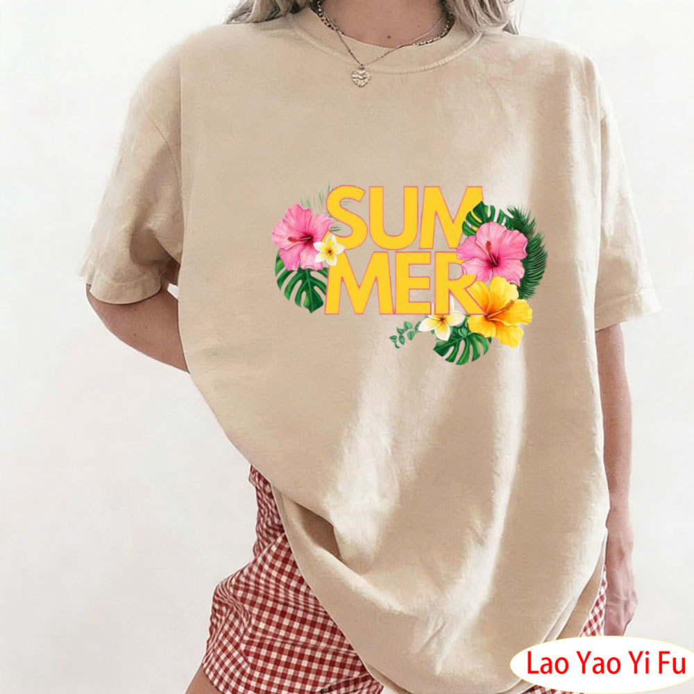 Summer Tropical Floral T-Shirt - Resort Shirt Floral reseña y precio