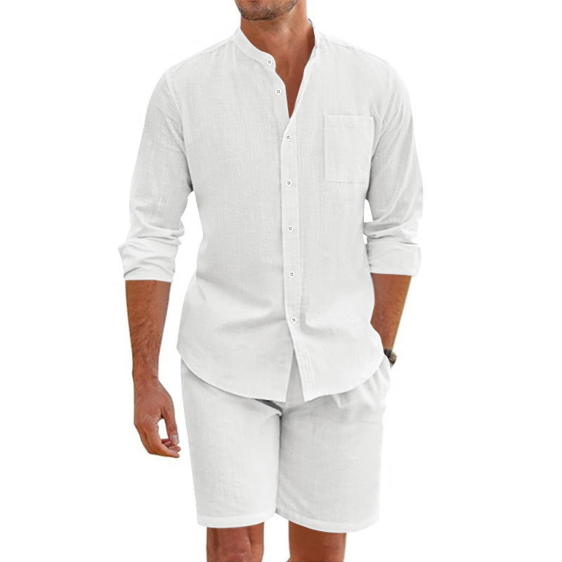 Men's Summer Linen Button up S - Linen Shirt Breathable reseña y precio