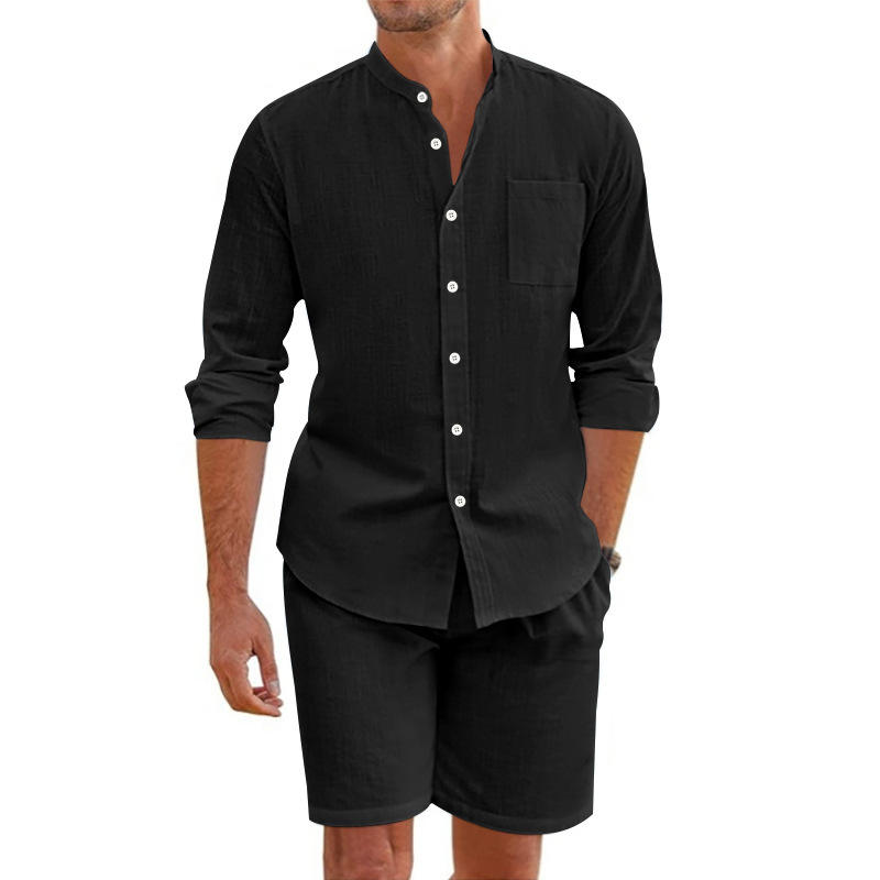 Men's Summer Linen Button up S - Linen Shirt Breathable reseña y precio