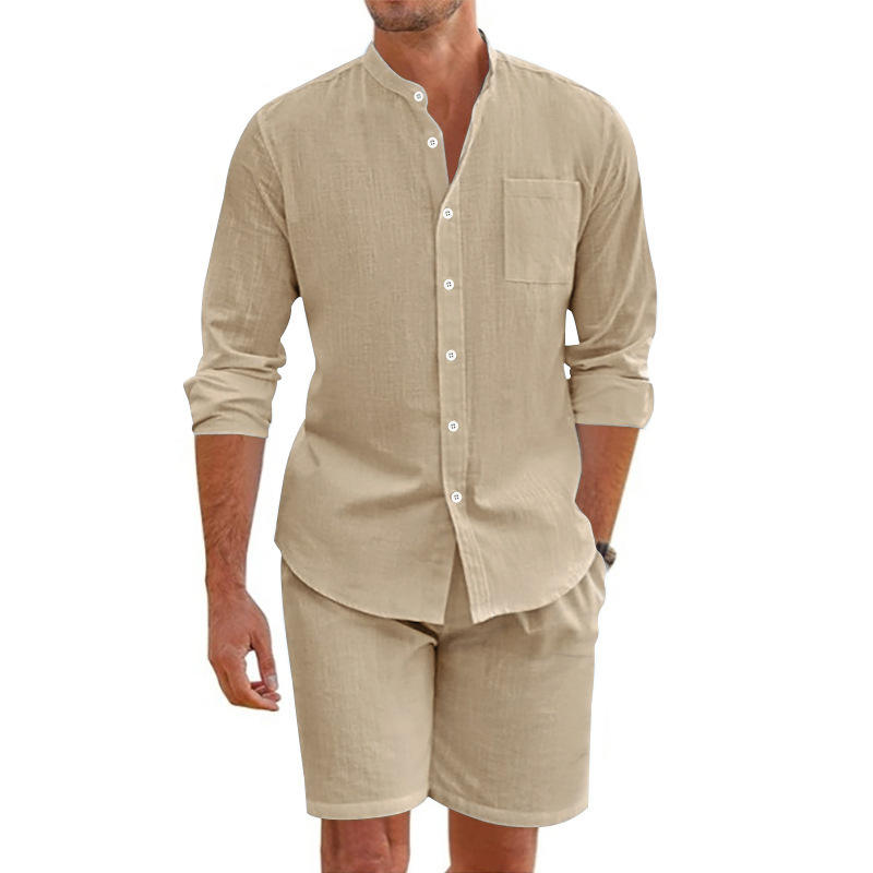 Men's Summer Linen Button up S - Linen Shirt Breathable reseña y precio
