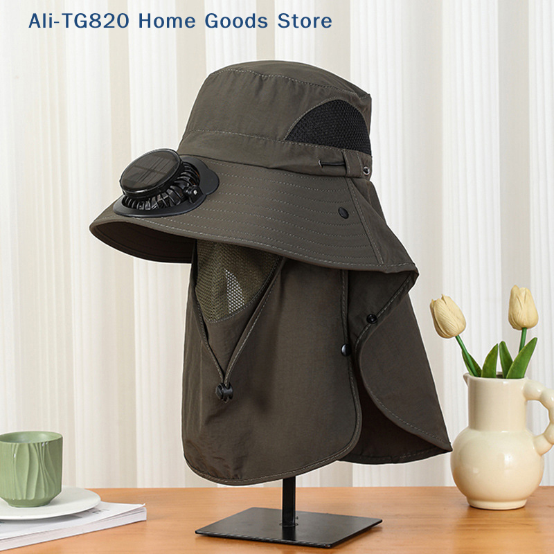 [TG820]Men Fan Hat With Solar  - Bucket Hat Straw reseña y precio
