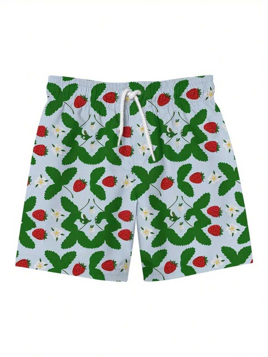 Mens Strawberry Print Beach Sh - Swim Trunk Quick Dry reseña y precio