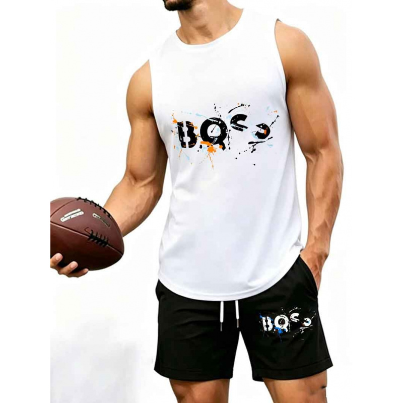 Men's  Graffiti Letter Print 2 - Tank Top Muscle reseña y precio