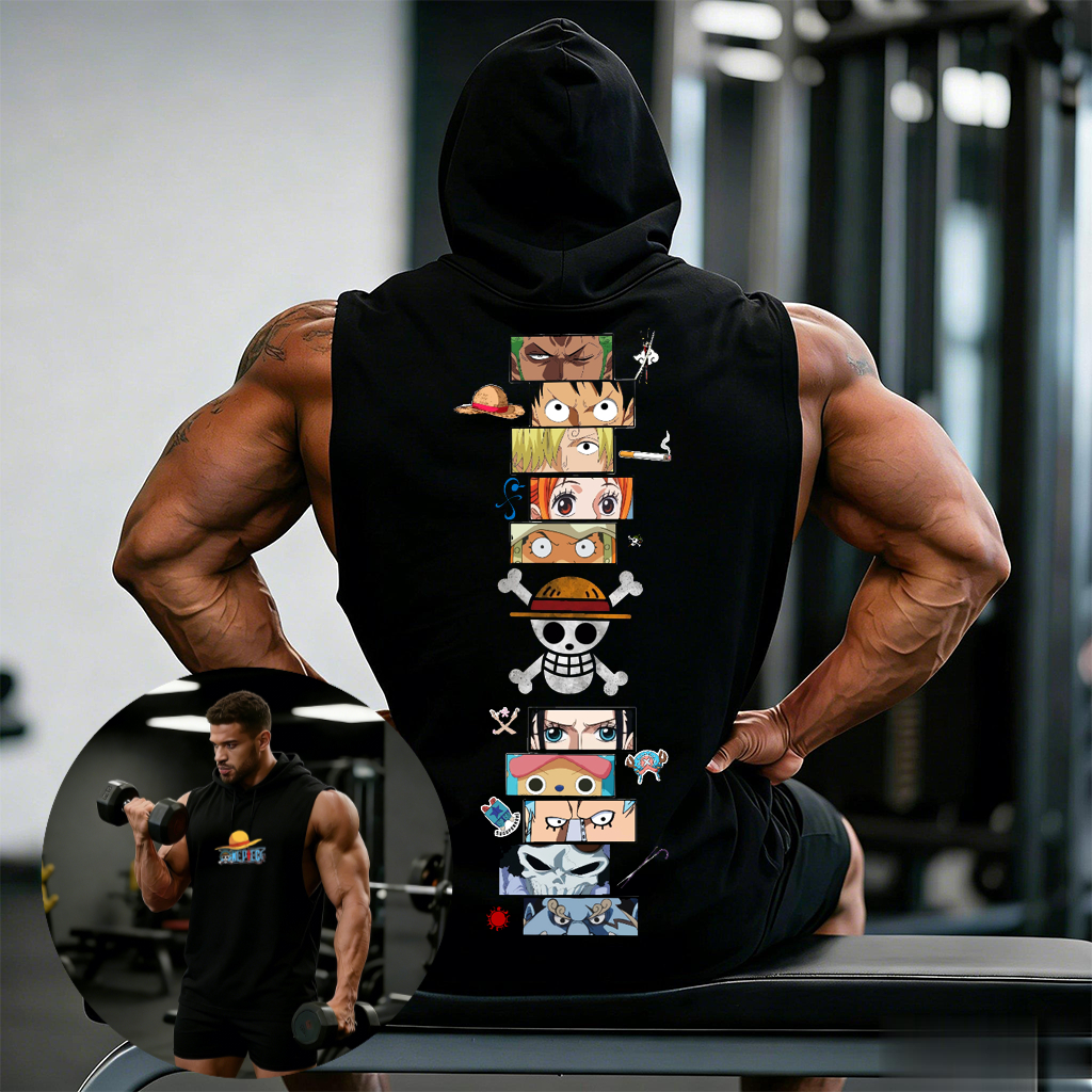 One Piece Anime Hoodie Sleevel - Tank Top Muscle reseña y precio