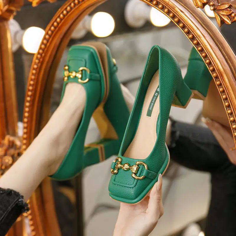 2026 New Retro Square Head Hig - Casual Sandal Leather reseña y precio