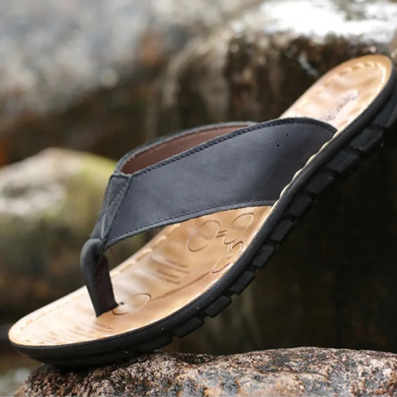 Roma Retro Man Slipper Solid C - Flip Flop Leather Men reseña y precio