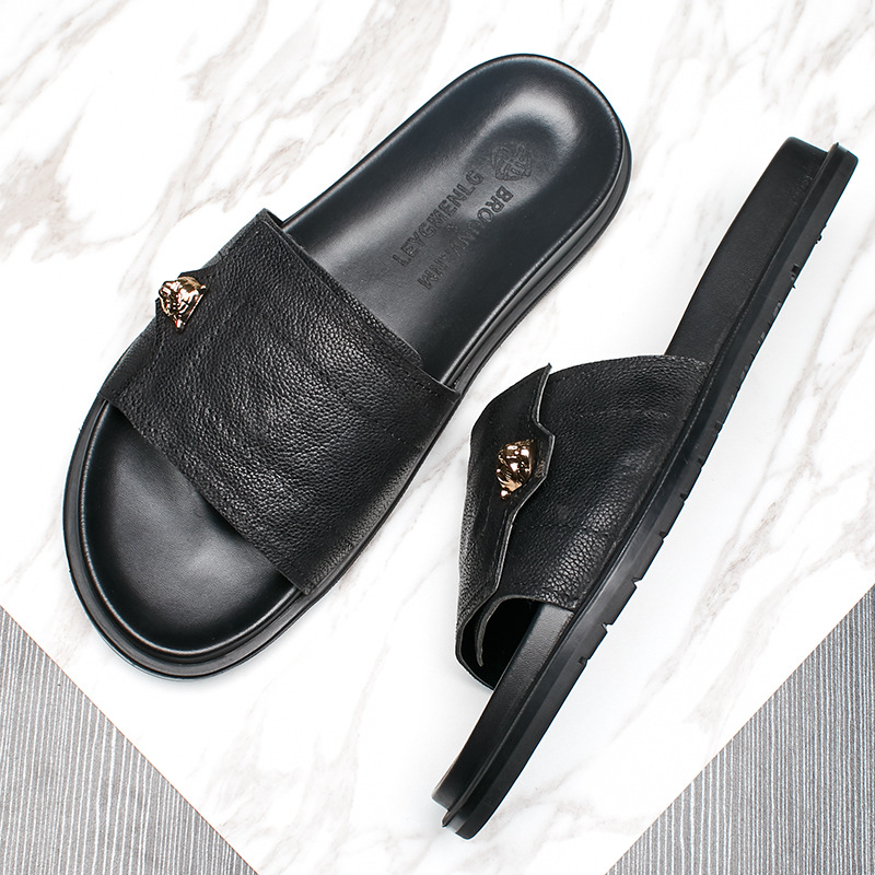 2025 New Genuine Leather Slipp - Flip Flop Leather Men reseña y precio