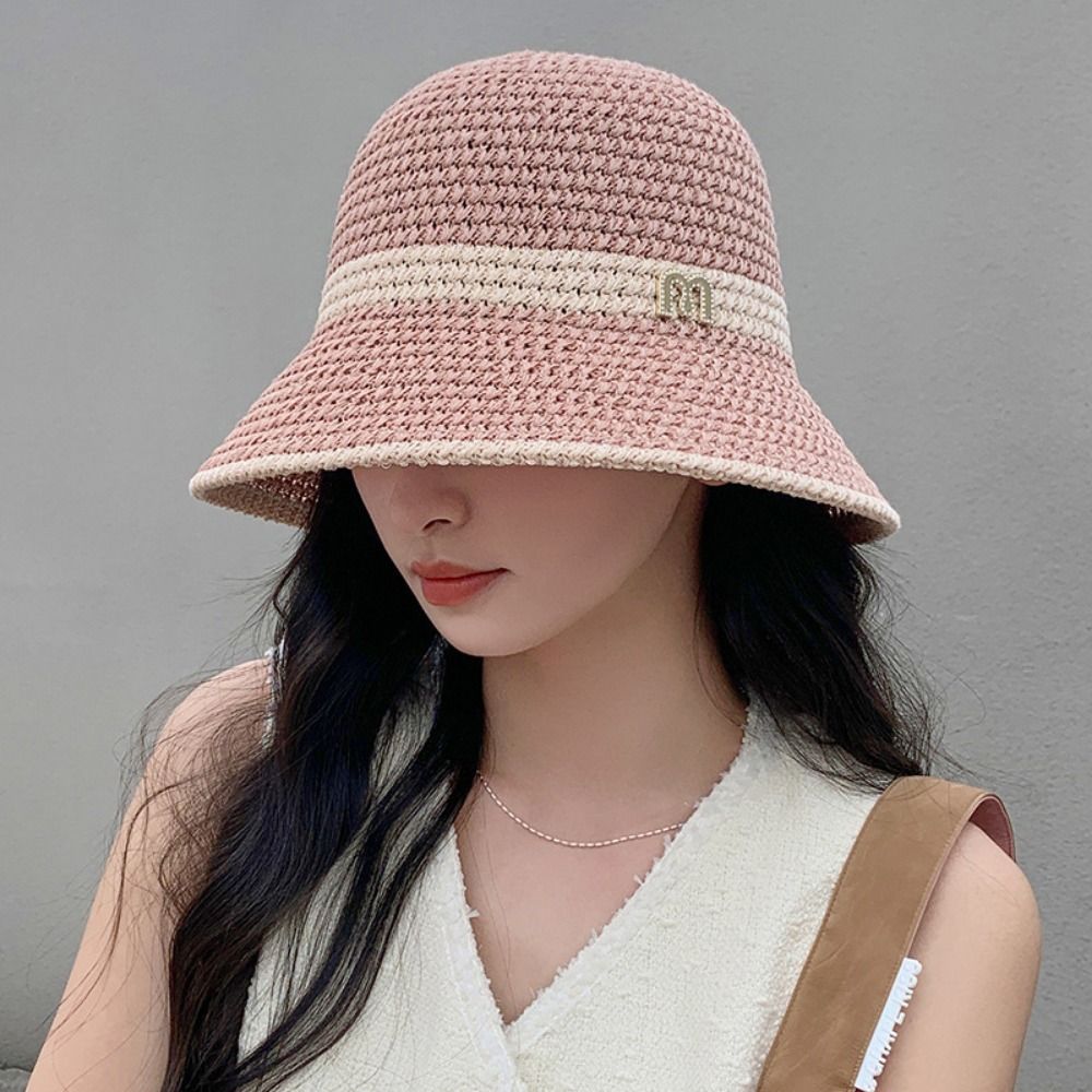 Elegant Bow Fisherman Hat Fold - Bucket Hat Straw reseña y precio