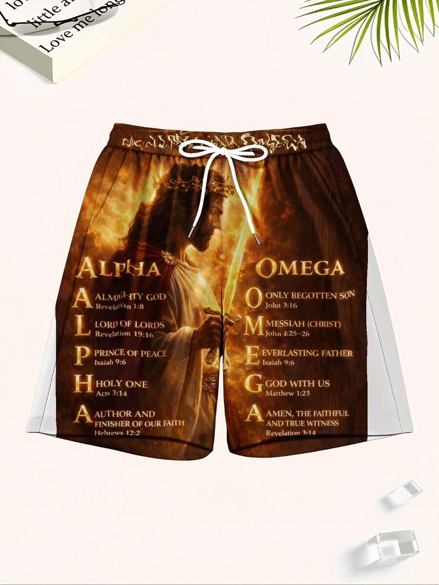 Alpha Jesus Christ Religious S - Swim Trunk Quick Dry reseña y precio