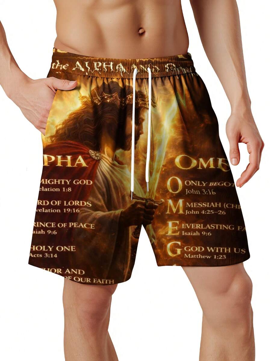 Alpha Jesus Christ Religious S - Swim Trunk Quick Dry reseña y precio