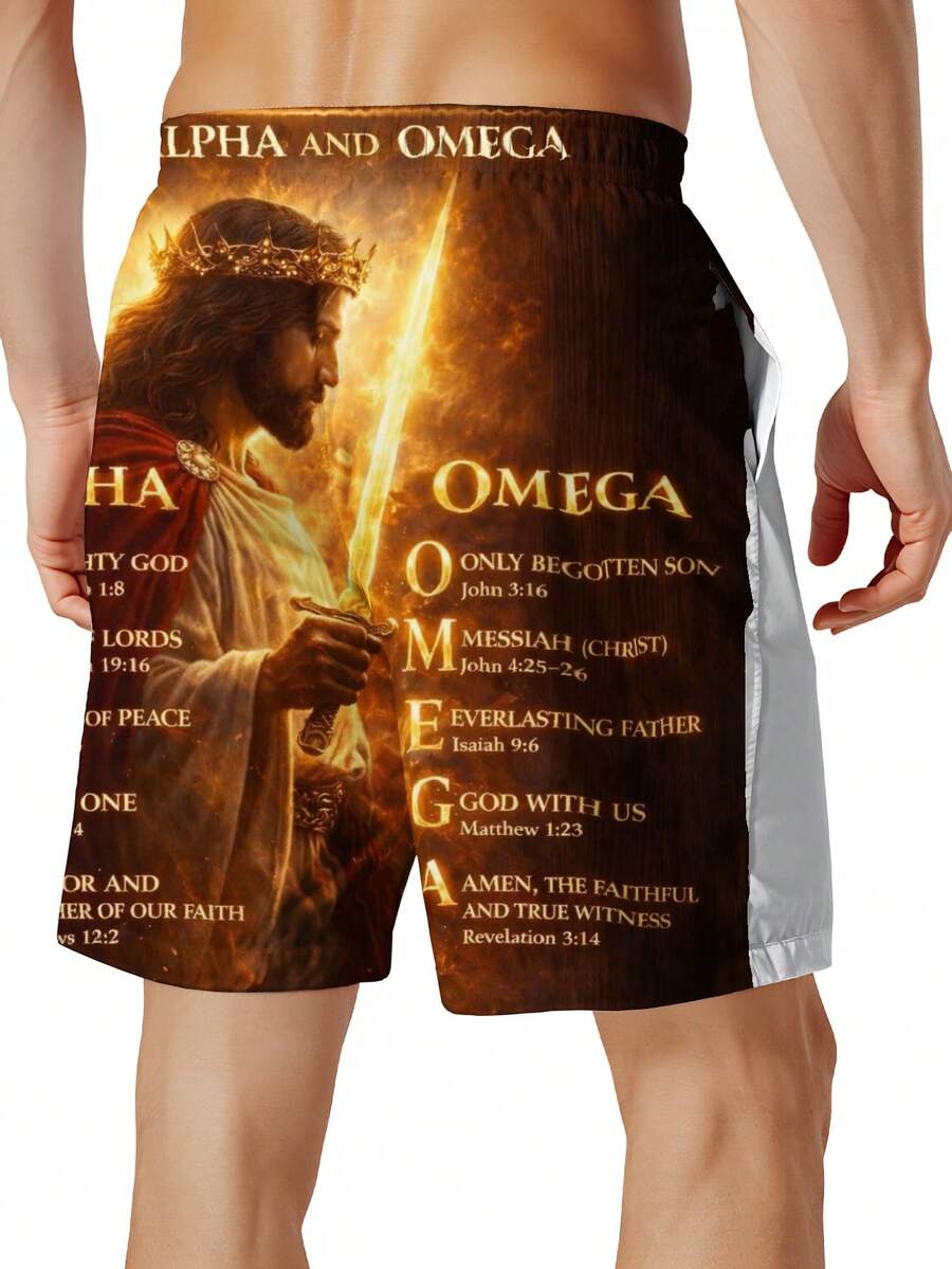 Alpha Jesus Christ Religious S - Swim Trunk Quick Dry reseña y precio