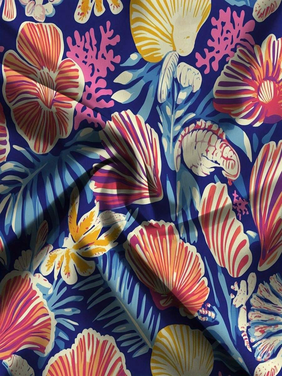 Mens Blue Tropical Ocean Flowe - Swim Trunk Quick Dry reseña y precio