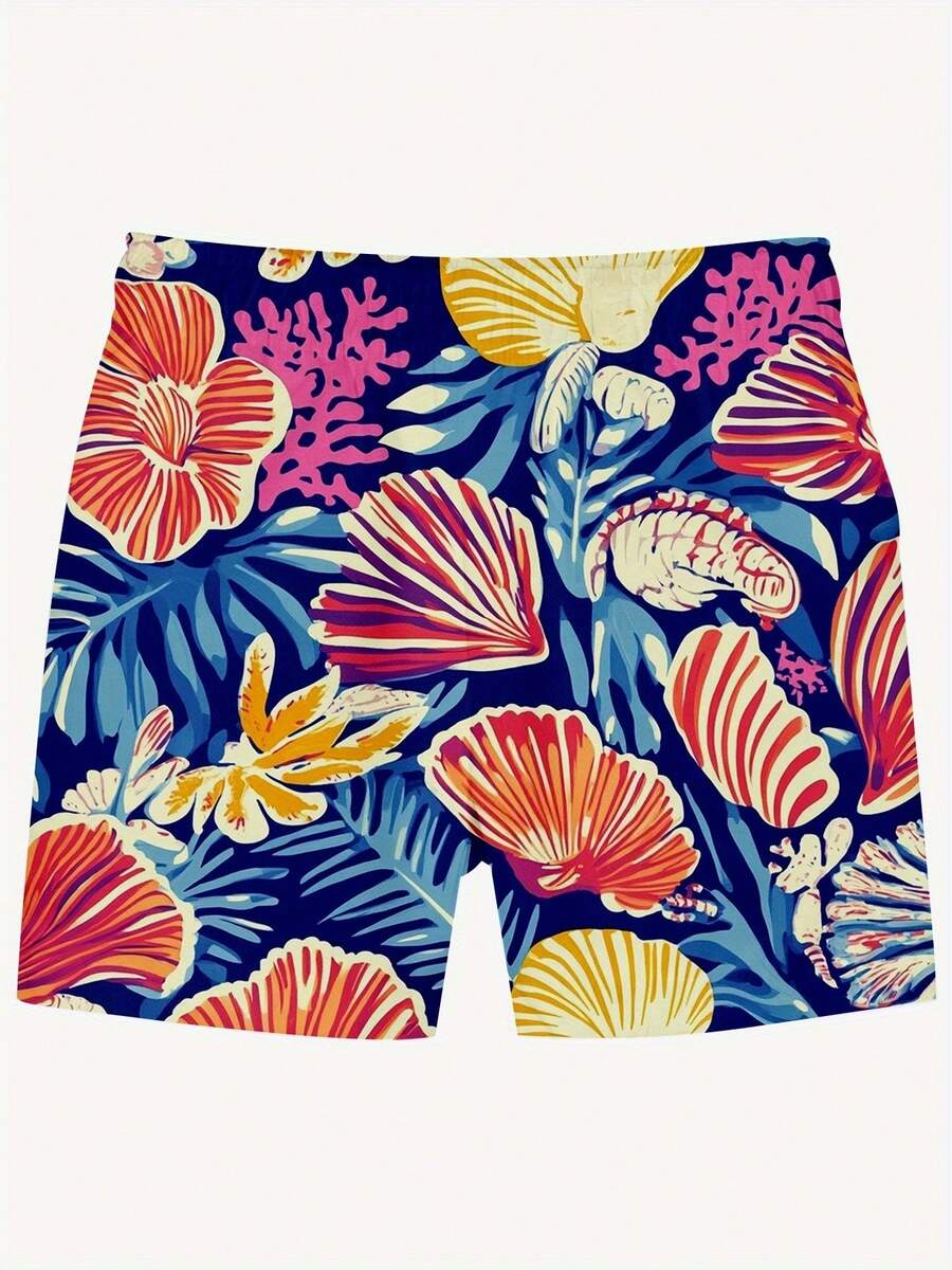 Mens Blue Tropical Ocean Flowe - Swim Trunk Quick Dry reseña y precio