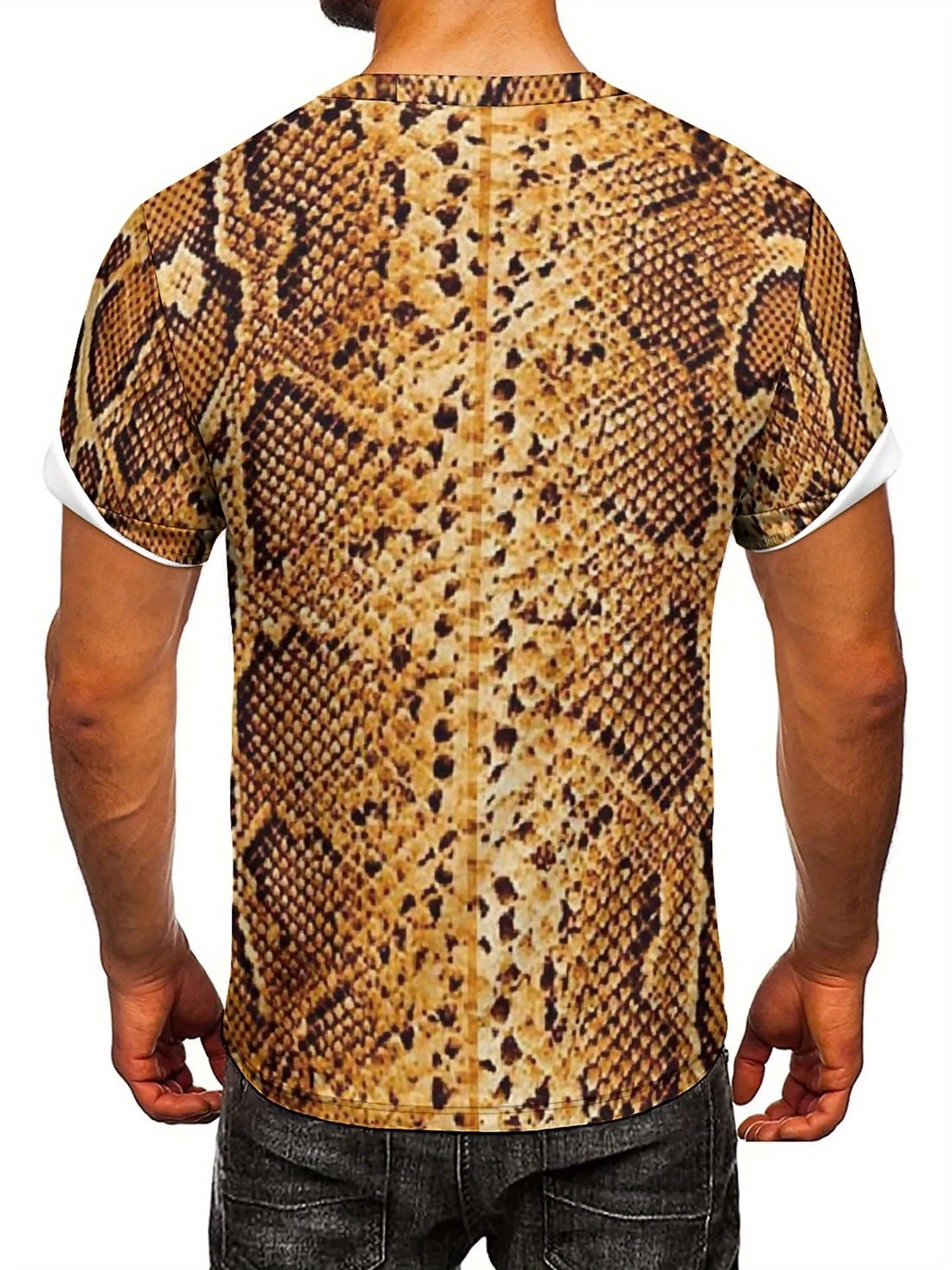 Men'S 3D Print Snake Graphic T - Tee Graphic Print reseña y precio