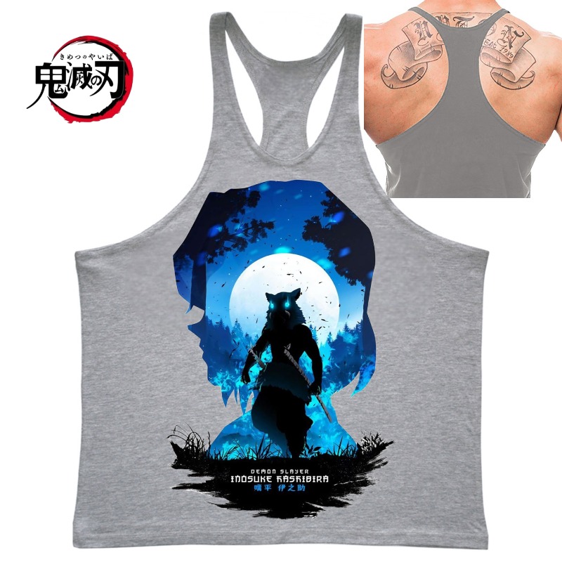 (Demon Slayer) GYM Mens Tank T - Tank Top Muscle reseña y precio