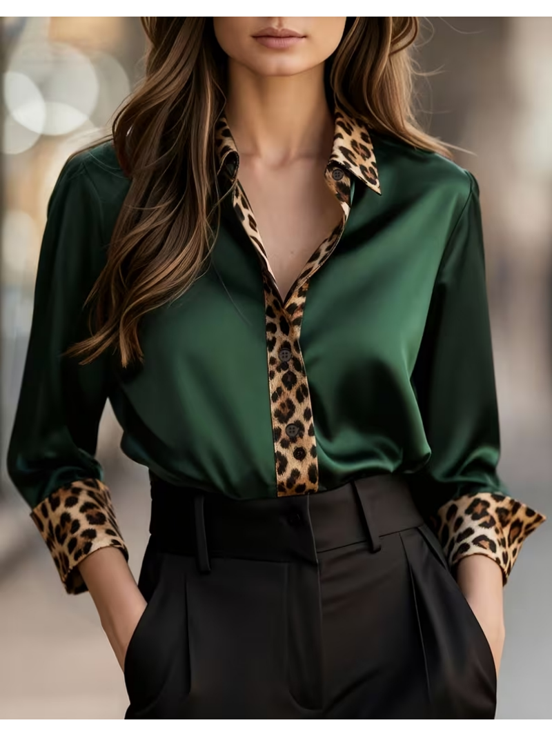 Elegant Long Sleeve Button Dow - Shirt Camp Collar reseña y precio