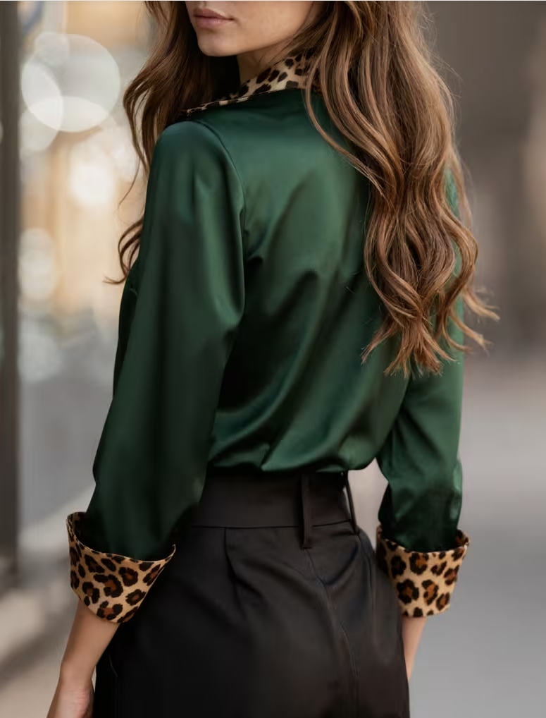 Elegant Long Sleeve Button Dow - Shirt Camp Collar reseña y precio