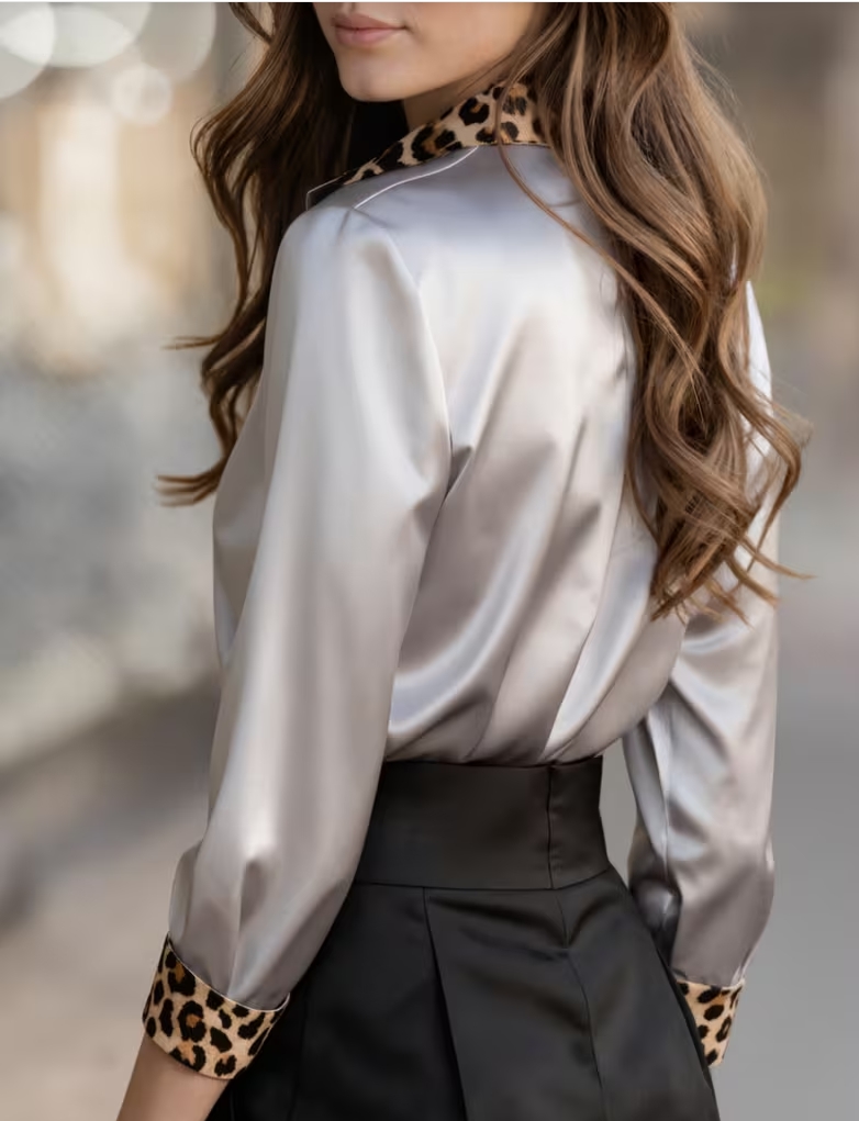 Elegant Long Sleeve Button Dow - Shirt Camp Collar reseña y precio