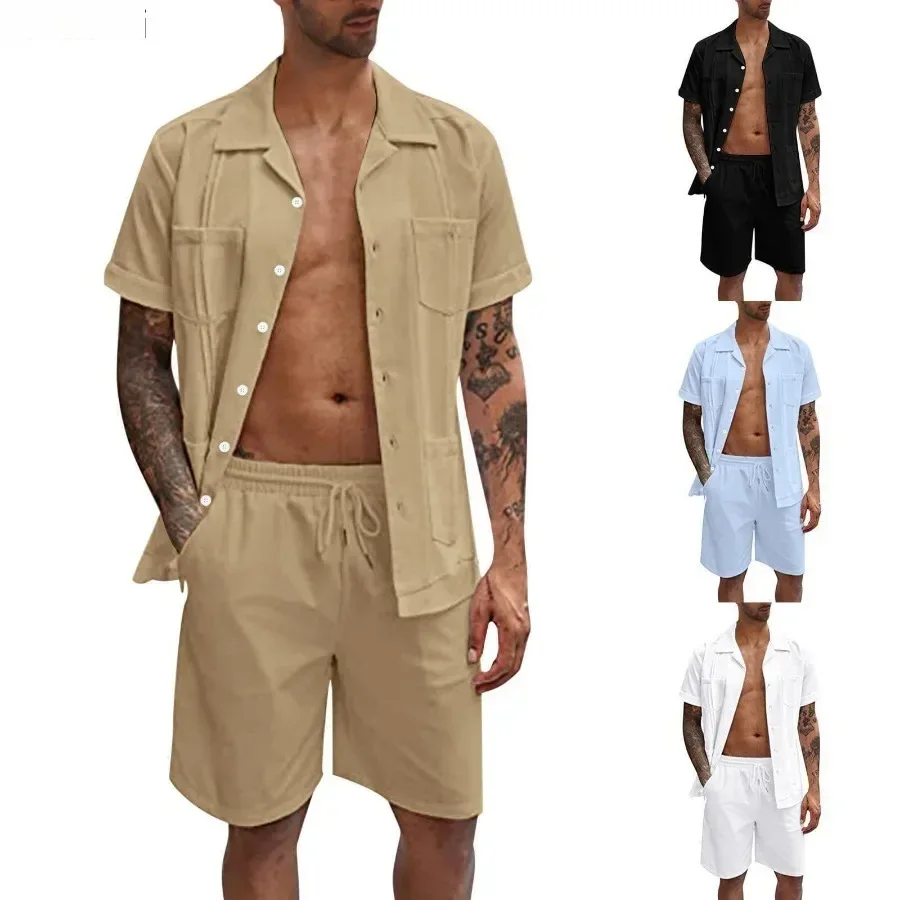 New Men's Summer Casual Sport  - Short Linen Drawstring reseña y precio
