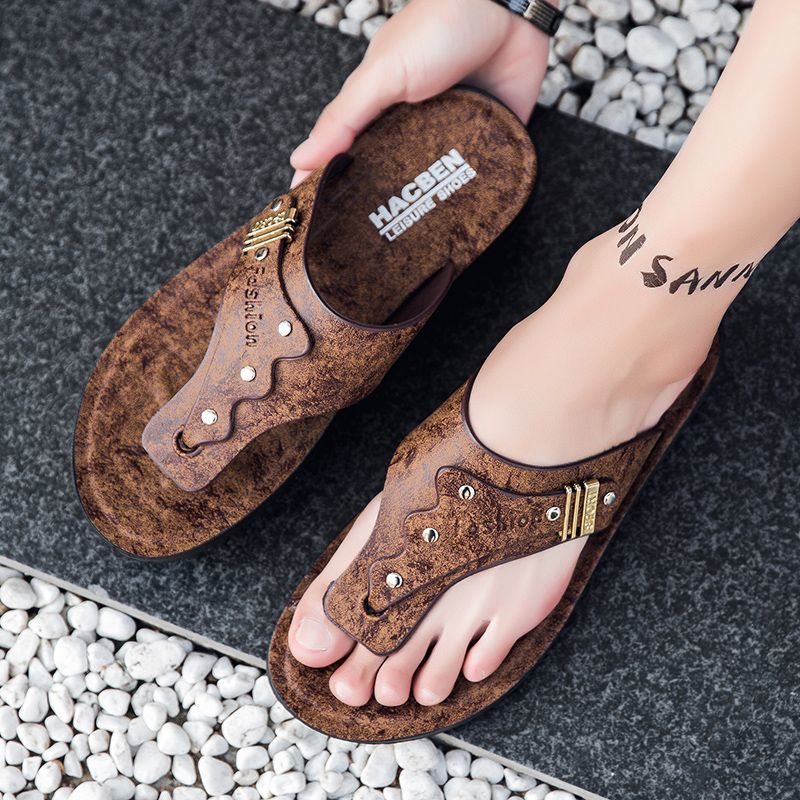 2026 New Men's Flip Flops Genu - Flip Flop Leather Men reseña y precio