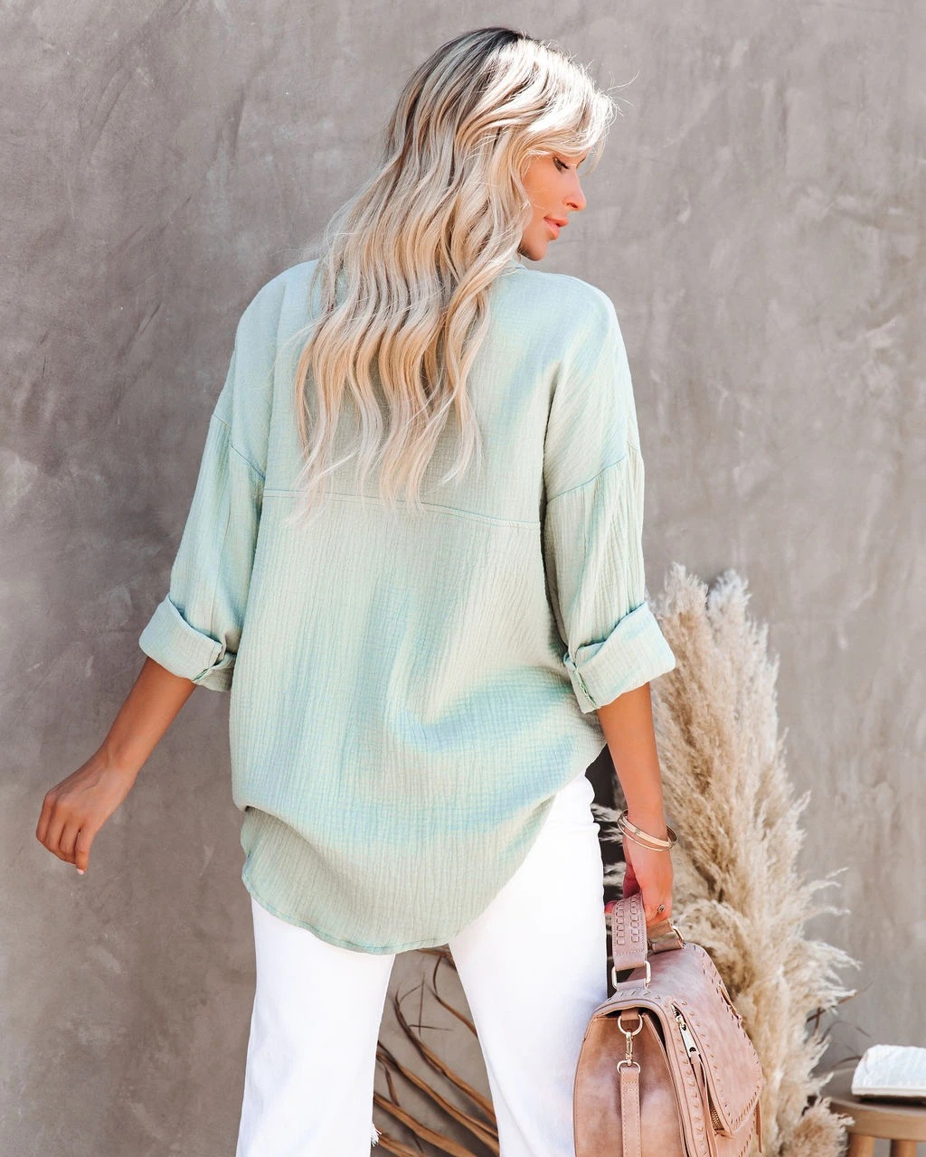 Women's Long Sleeve Collared B - Shirt Camp Collar reseña y precio