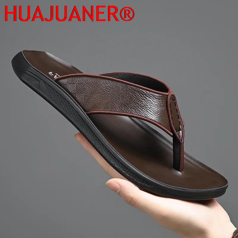 Casual Outdoor Men's Sandals S - Flip Flop Leather Men reseña y precio